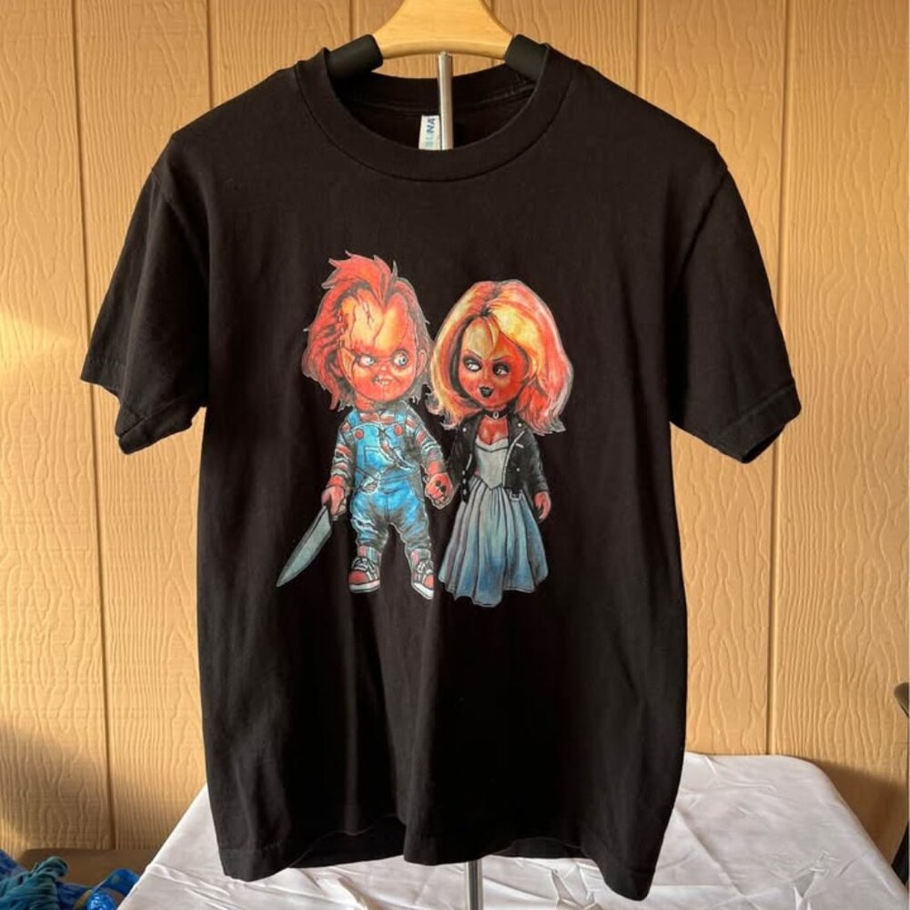 " Bride of Chucky " Chucky and Tiffany Graphic Tee, Small